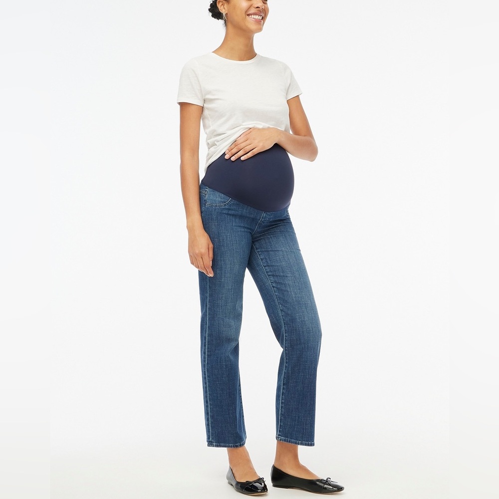 J.Crew Factory Maternity Lightweight Wide-Leg Jeans